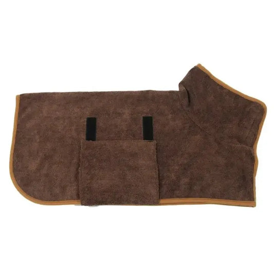 Super absorbent dog bathrobe - Quick-drying pet towel pack, suitable for small/large dogs and cats, full-body coverage, comforta